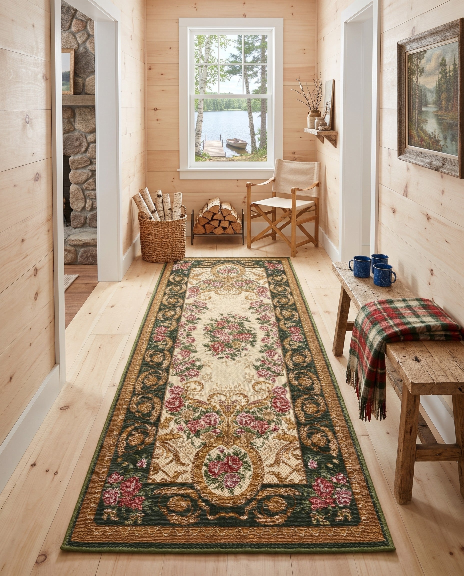 2' x 5' Easy-Clean Weston Traditional Indoor / Outdoor Runner Rug