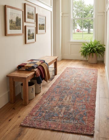 2' 2 x 8' Chenille Jute Runner Rug