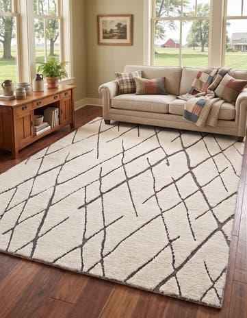 Pure Ivory Atlas Moroccan Wool Rug