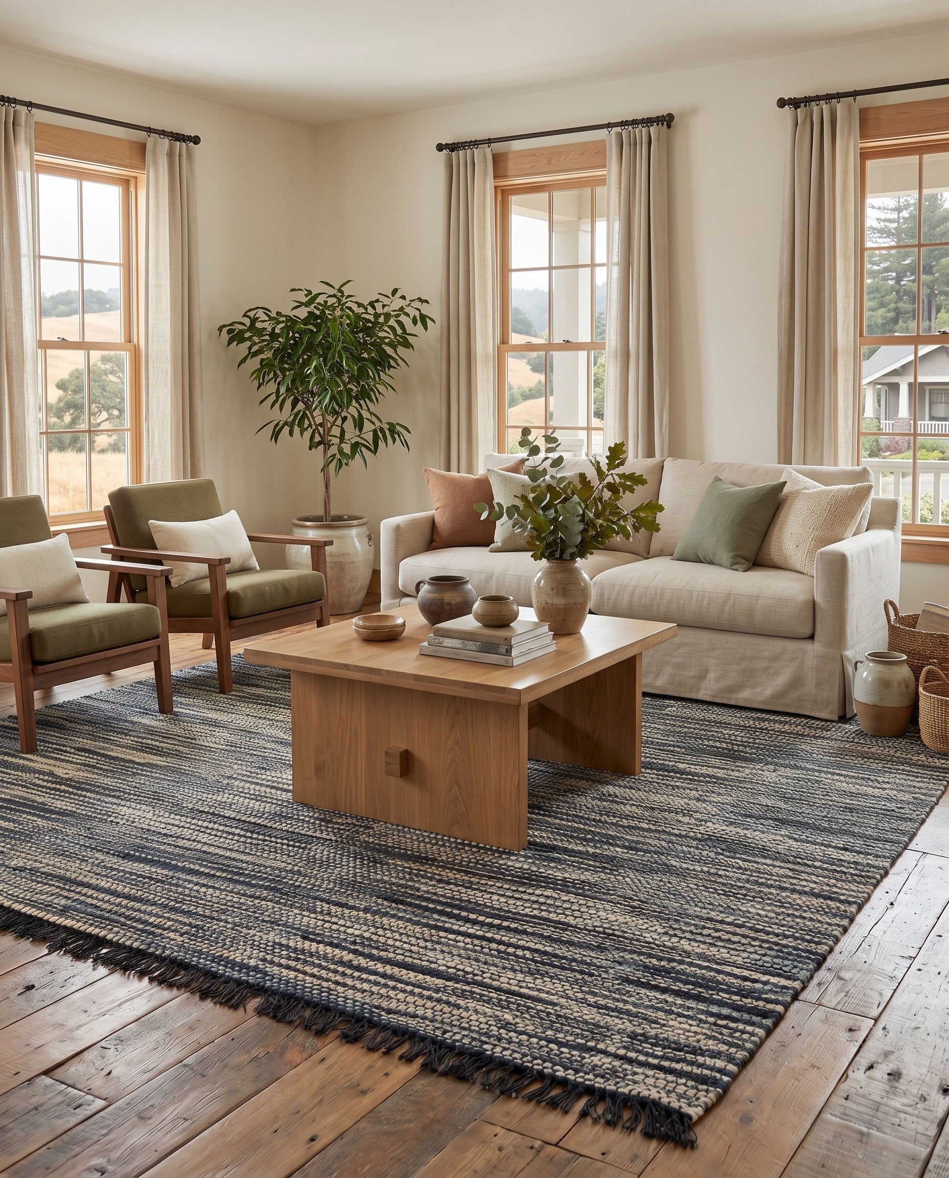 7' 10 x 10' Hand Woven Chunky Jute Rug