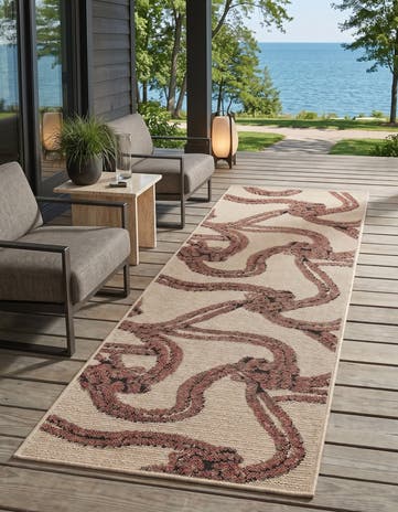 2' x 6' Easy-Clean Coastal Indoor / Outdoor Runner Rug
