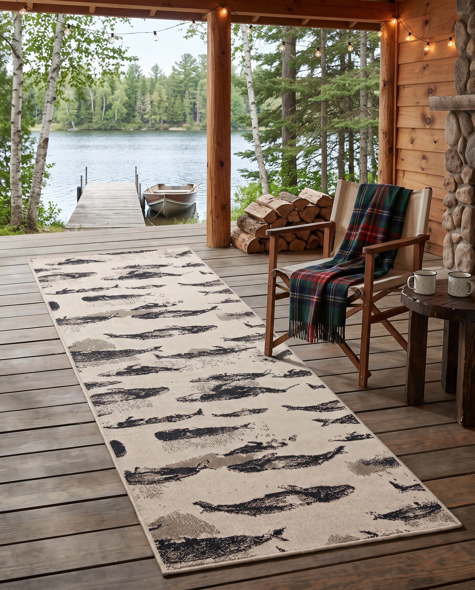 2' 7 x 10' Easy-Clean Coastal Indoor / Outdoor Runner Rug