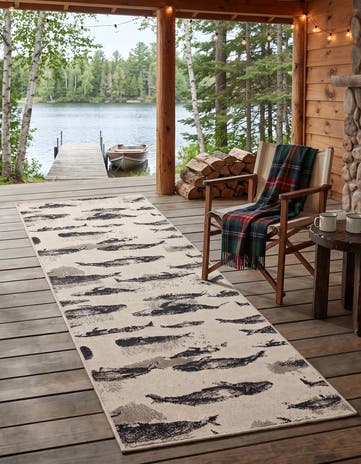 2' 7 x 10' Easy-Clean Coastal Indoor / Outdoor Runner Rug