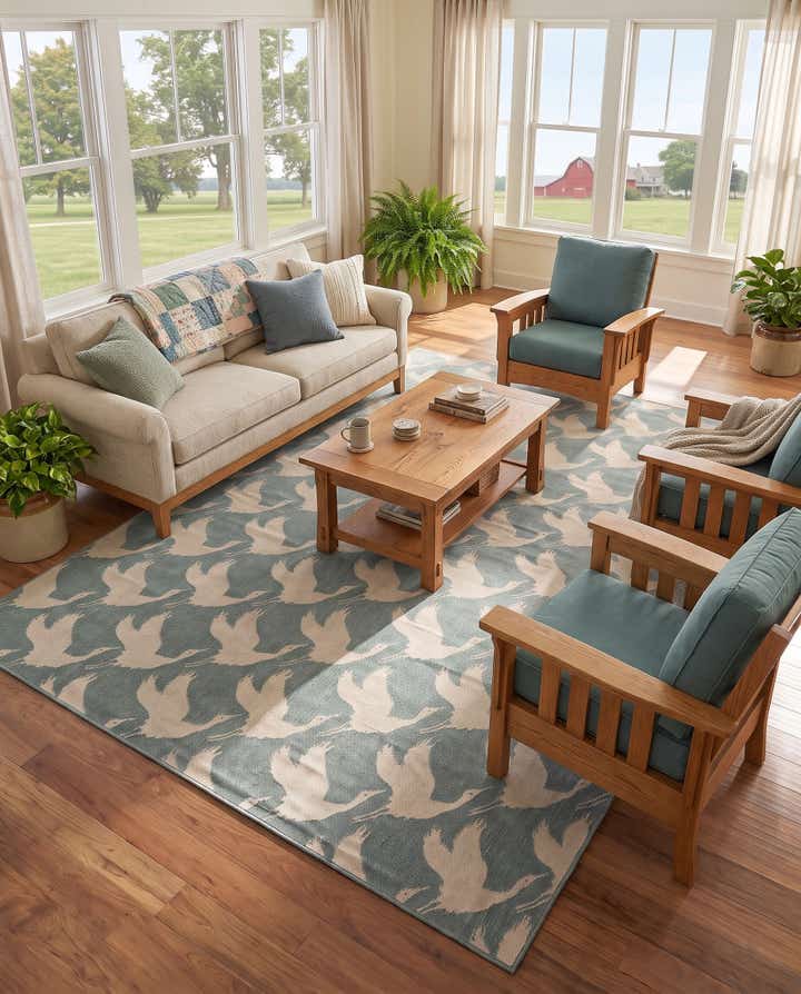 9' x 12' Easy-Clean Coastal Indoor / Outdoor Rug