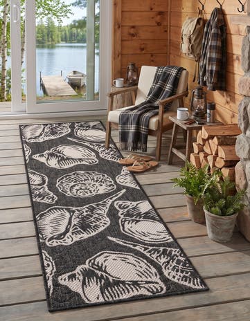 2' x 6' Easy-Clean Coastal Indoor / Outdoor Runner Rug