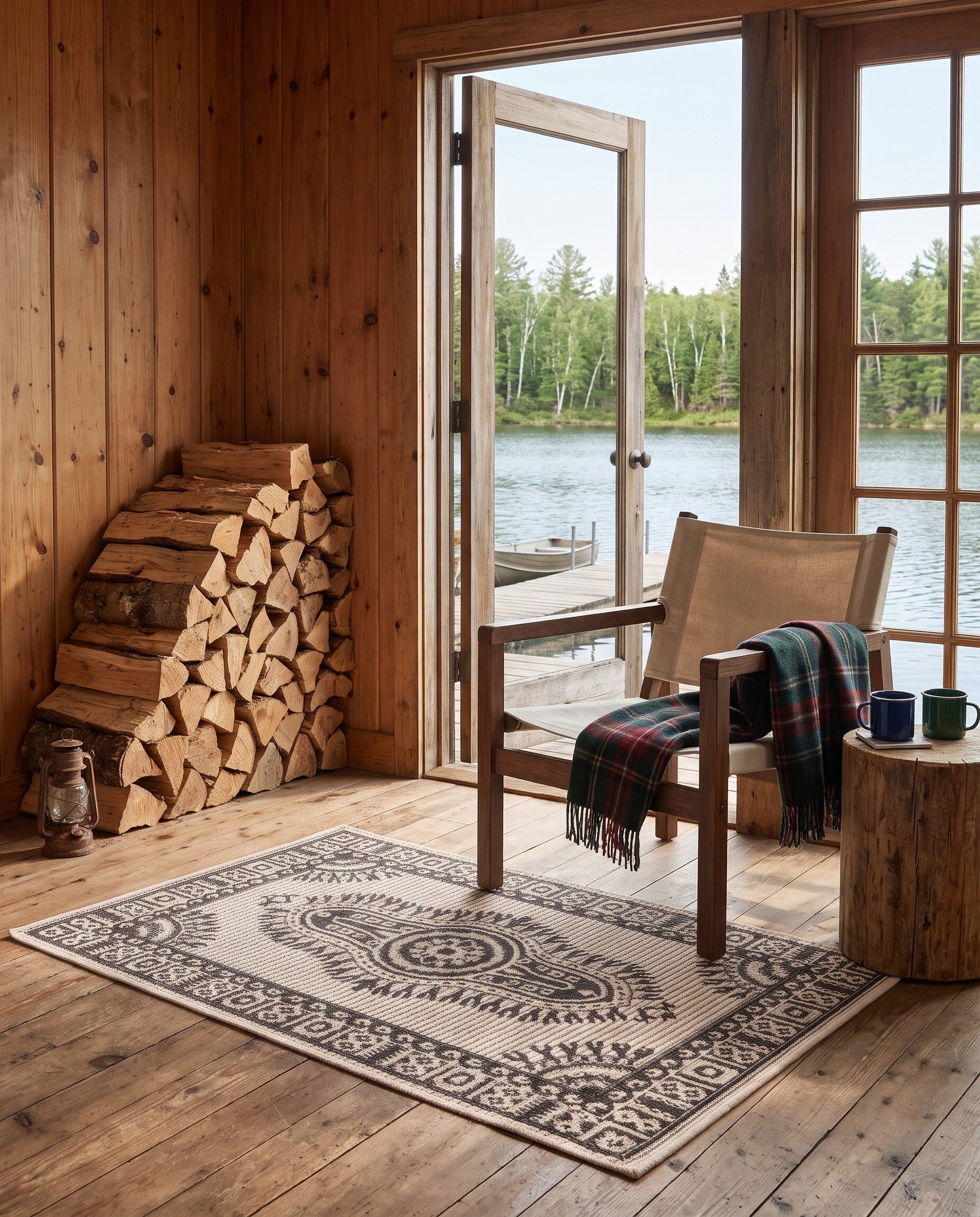 2' x 3' Easy-Clean Bancroft Traditional Indoor / Outdoor Rug