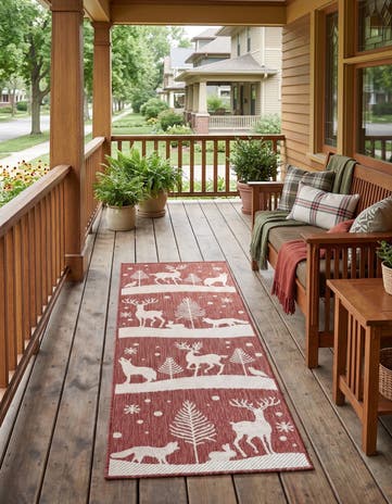 2' x 6' Easy-Clean Holiday Indoor / Outdoor Runner Rug