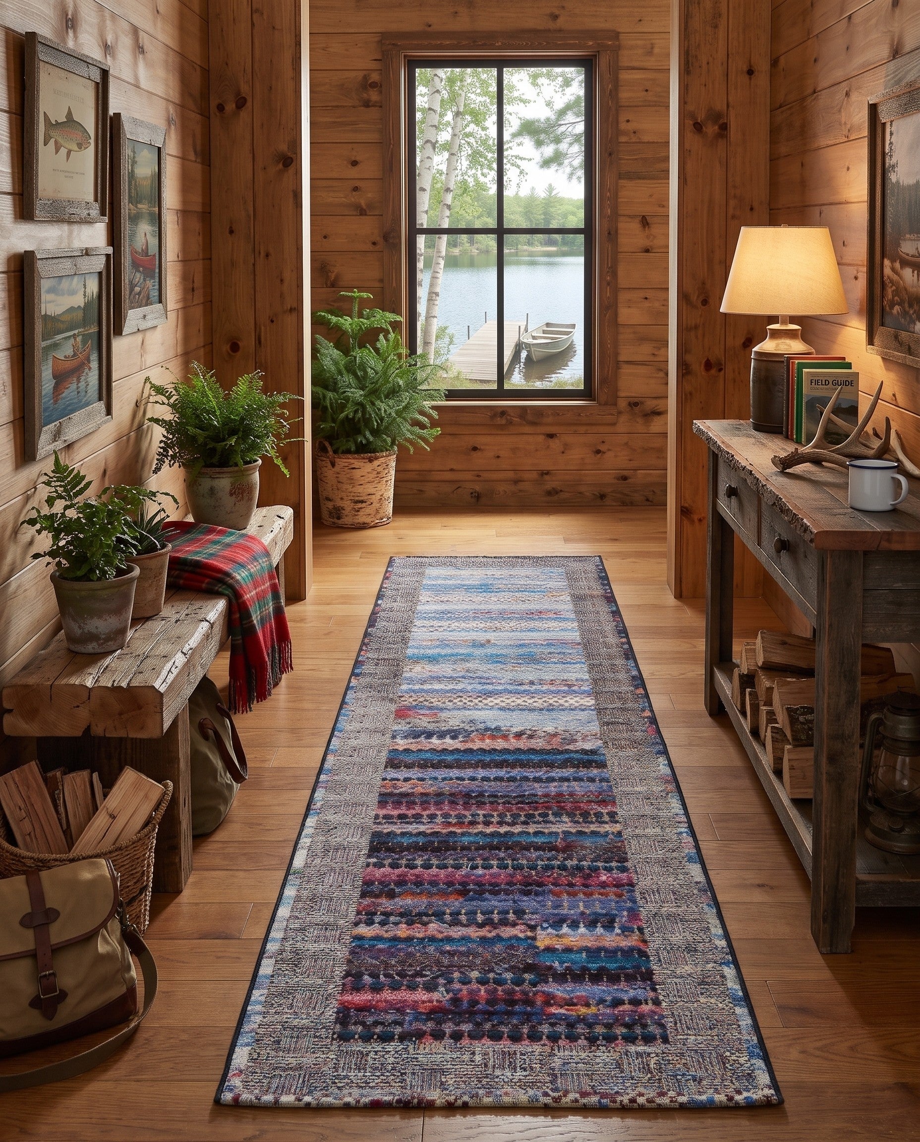 2' 7 x 10' Easy-Clean Weatherly Modern Indoor / Outdoor Runner Rug