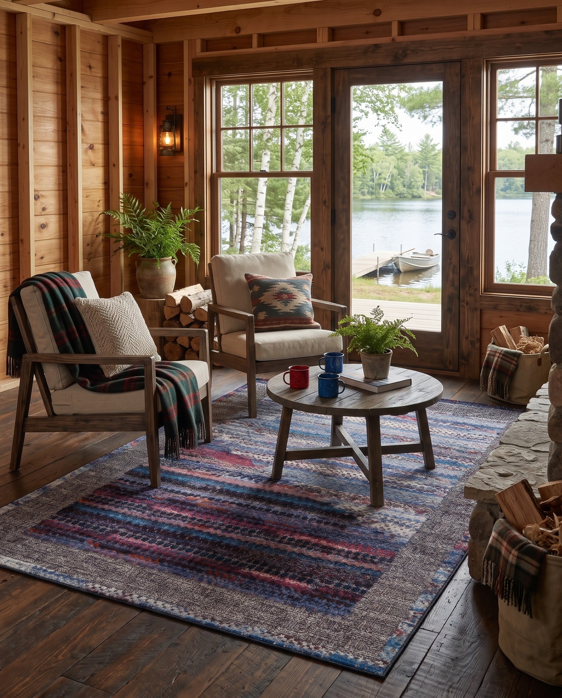 Easy-Clean Weatherly Modern Indoor / Outdoor Rug
