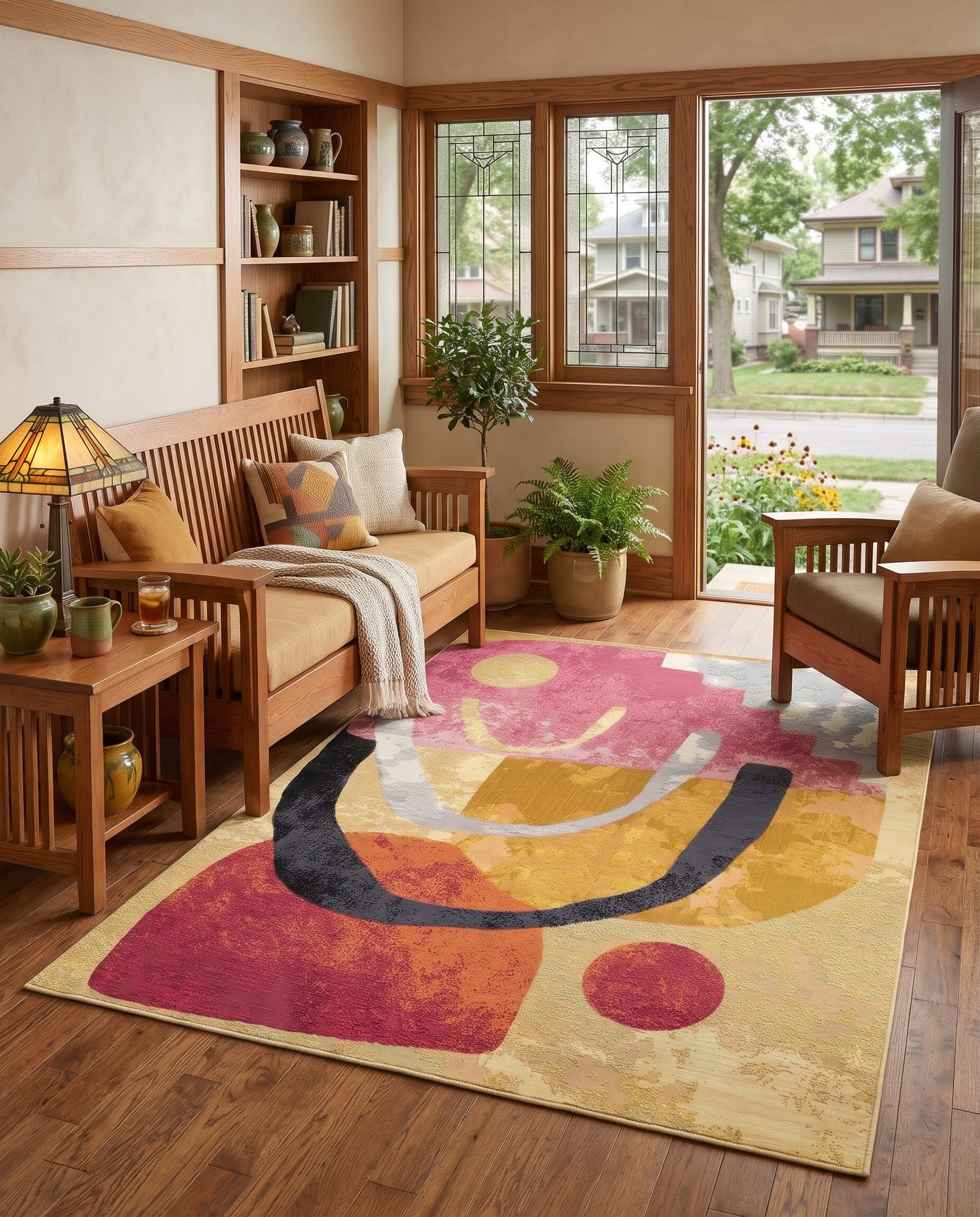 Easy-Clean Modern Indoor / Outdoor Rug