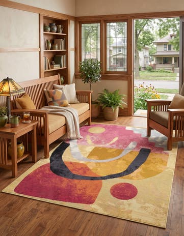 Easy-Clean Modern Indoor / Outdoor Rug
