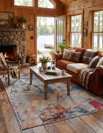 Easy-Clean Modern Indoor / Outdoor Rug