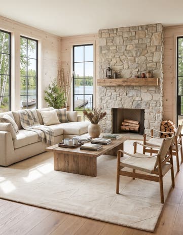 Pearl Ivory WoolCraft Geometric Rug