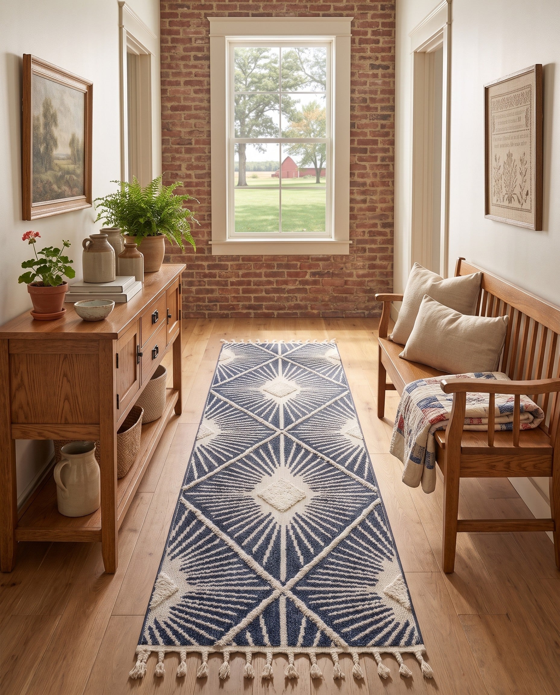 2' 7 x 10' Boho Runner Rug