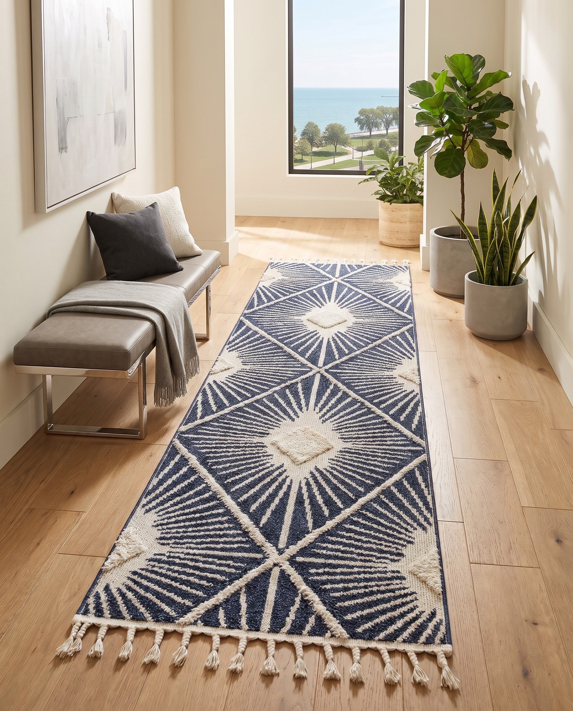 2' 7 x 10' Boho Runner Rug