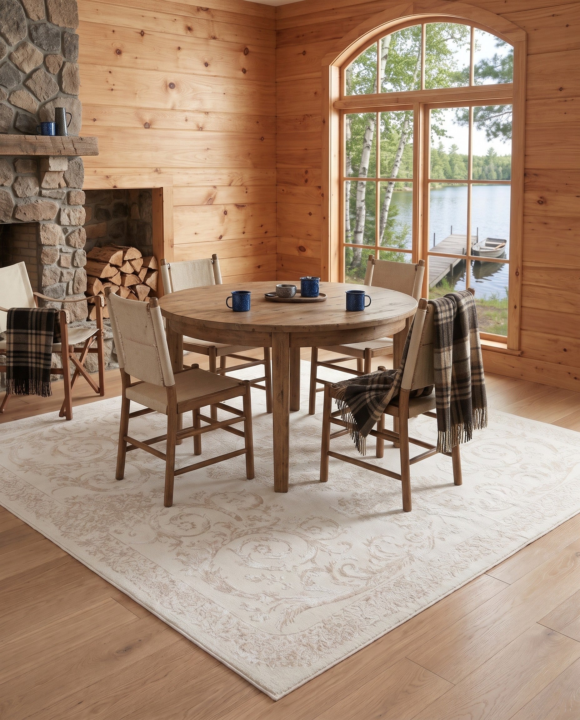 Ivory Finsbury Square Rug