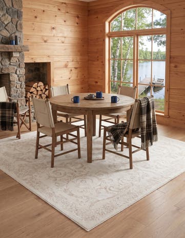 Ivory Finsbury Square Rug