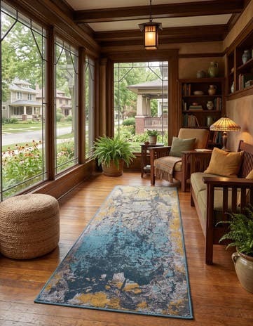 2' x 5' Easy-Clean Modern Indoor / Outdoor Runner Rug