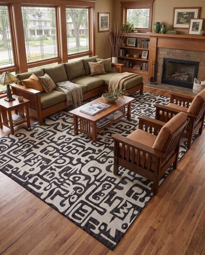 10' x 14' Easy-Clean Tidewater Modern Indoor / Outdoor Rug