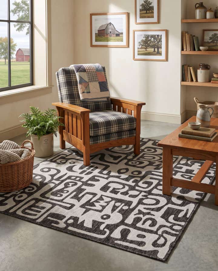 5' 3 x 7' Easy-Clean Tidewater Modern Indoor / Outdoor Rug
