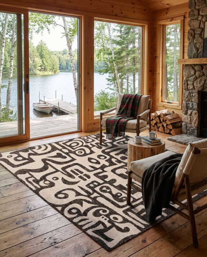5' 3 x 7' Easy-Clean Tidewater Modern Indoor / Outdoor Rug