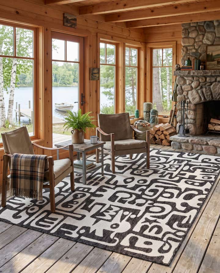 5' 3 x 7' Easy-Clean Tidewater Modern Indoor / Outdoor Rug