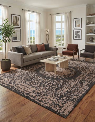 10' x 14' Easy-Clean Traditional Indoor / Outdoor Rug