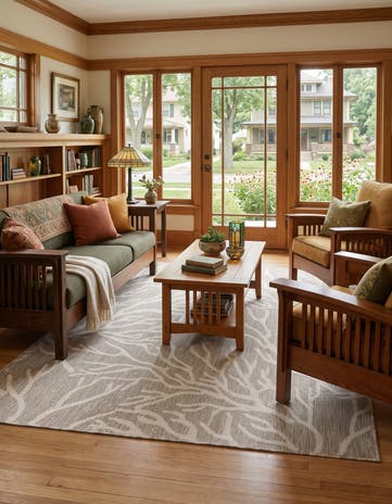 5' 3 x 7' Easy-Clean Coastal Indoor / Outdoor Rug