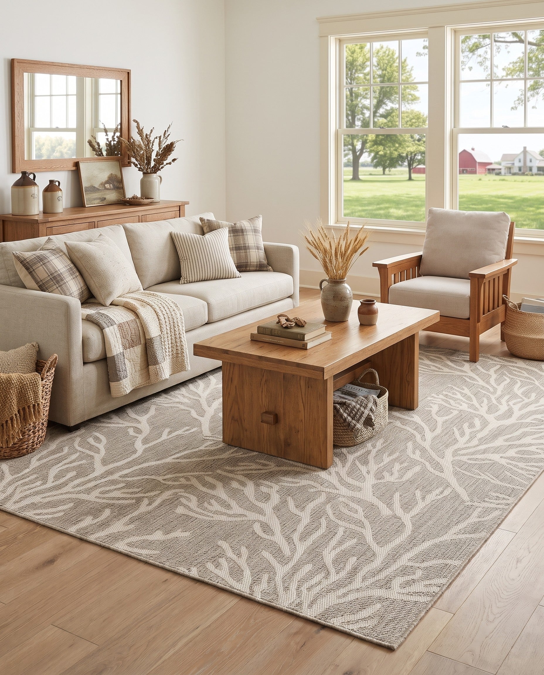 6' x 9' Easy-Clean Coastal Indoor / Outdoor Rug