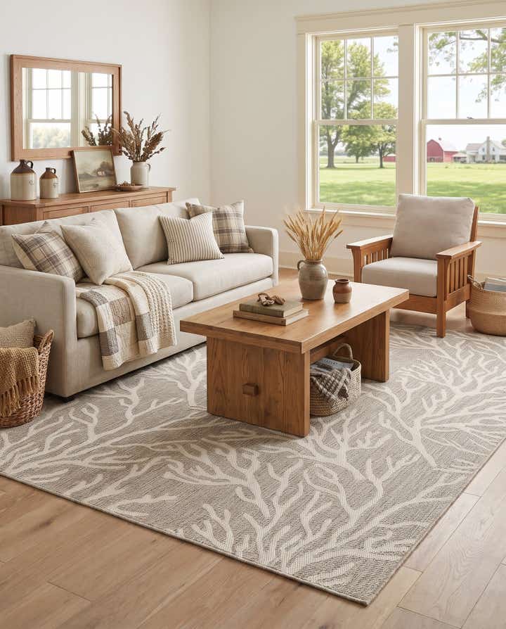 6' x 9' Easy-Clean Coastal Indoor / Outdoor Rug