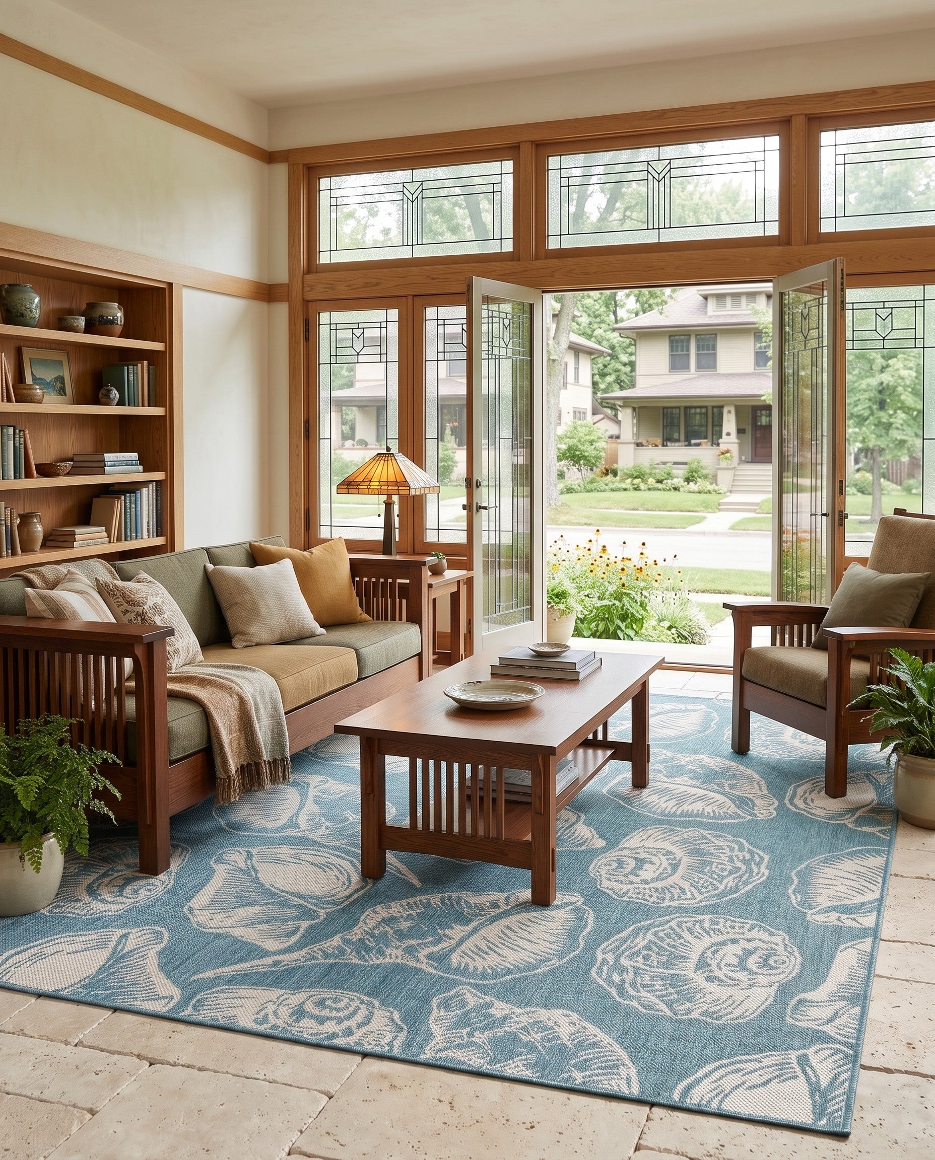 9' x 12' Easy-Clean Morrow Coastal Indoor / Outdoor Rug