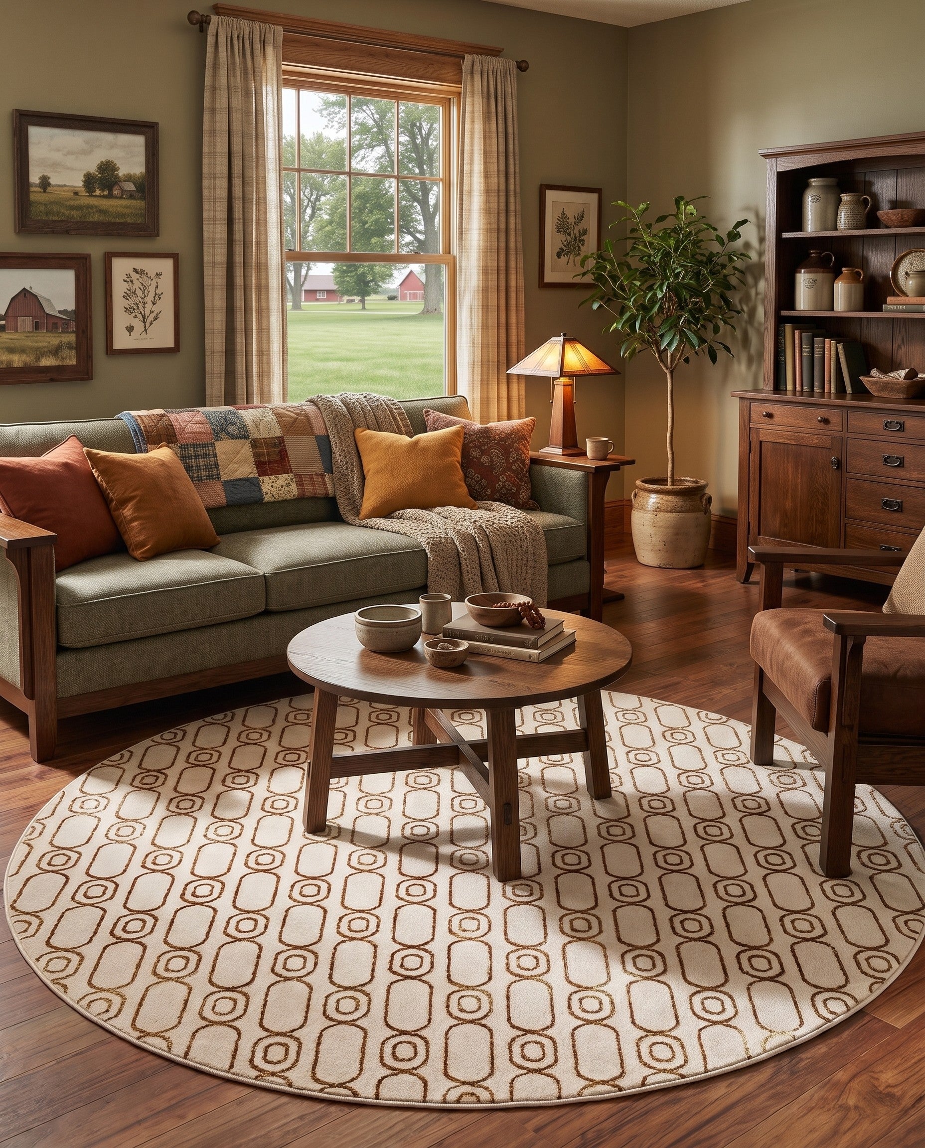 7' 10 x 7' 10 Vogue Geo Round Rug
