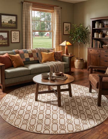 7' 10 x 7' 10 Vogue Geo Round Rug