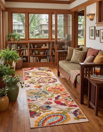 2' x 8' Easy-Clean Casablanca Indoor / Outdoor Runner Rug