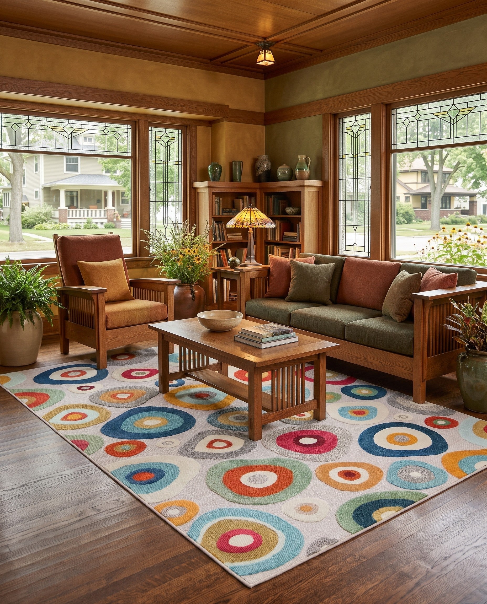 Multi Beige Easy-Clean Casablanca Indoor / Outdoor Rug
