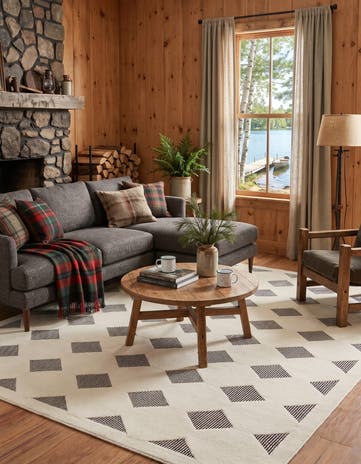 Black and White Prismatic Rug