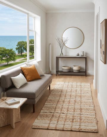 Ivory Hand Braided Laurel Handwoven Jute Runner Rug
