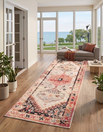 2' x 6' Easy-Clean Traditional Indoor / Outdoor Runner Rug