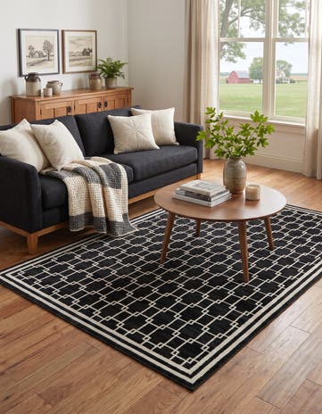 Jill Zarin Black Metropolitan Uptown Rug