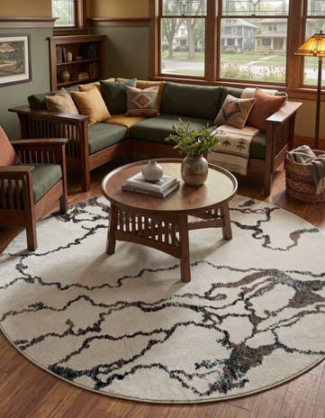 Ivory Madeline Round Rug