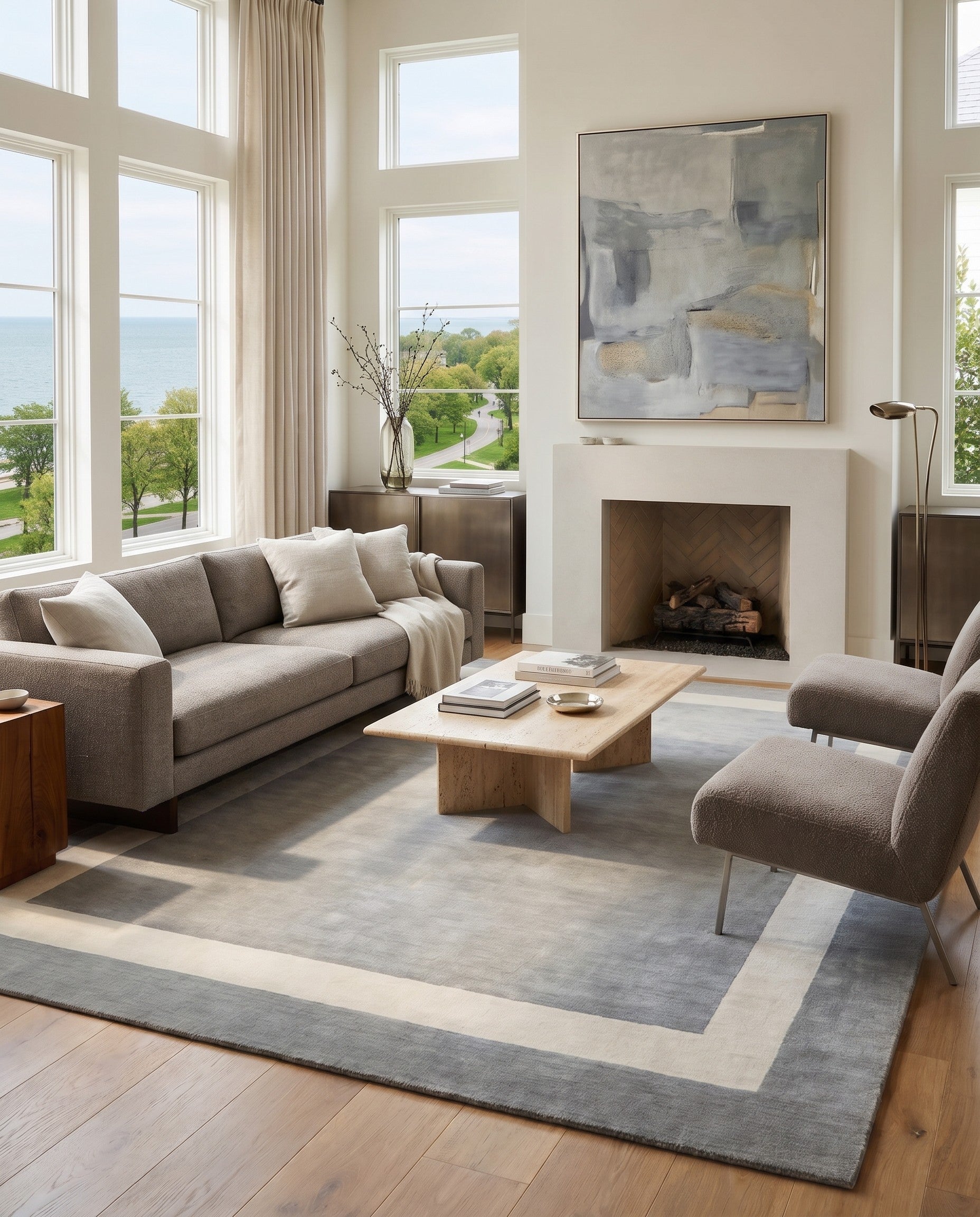 10' x 14' 1 Jill Zarin Border Wool Rug
