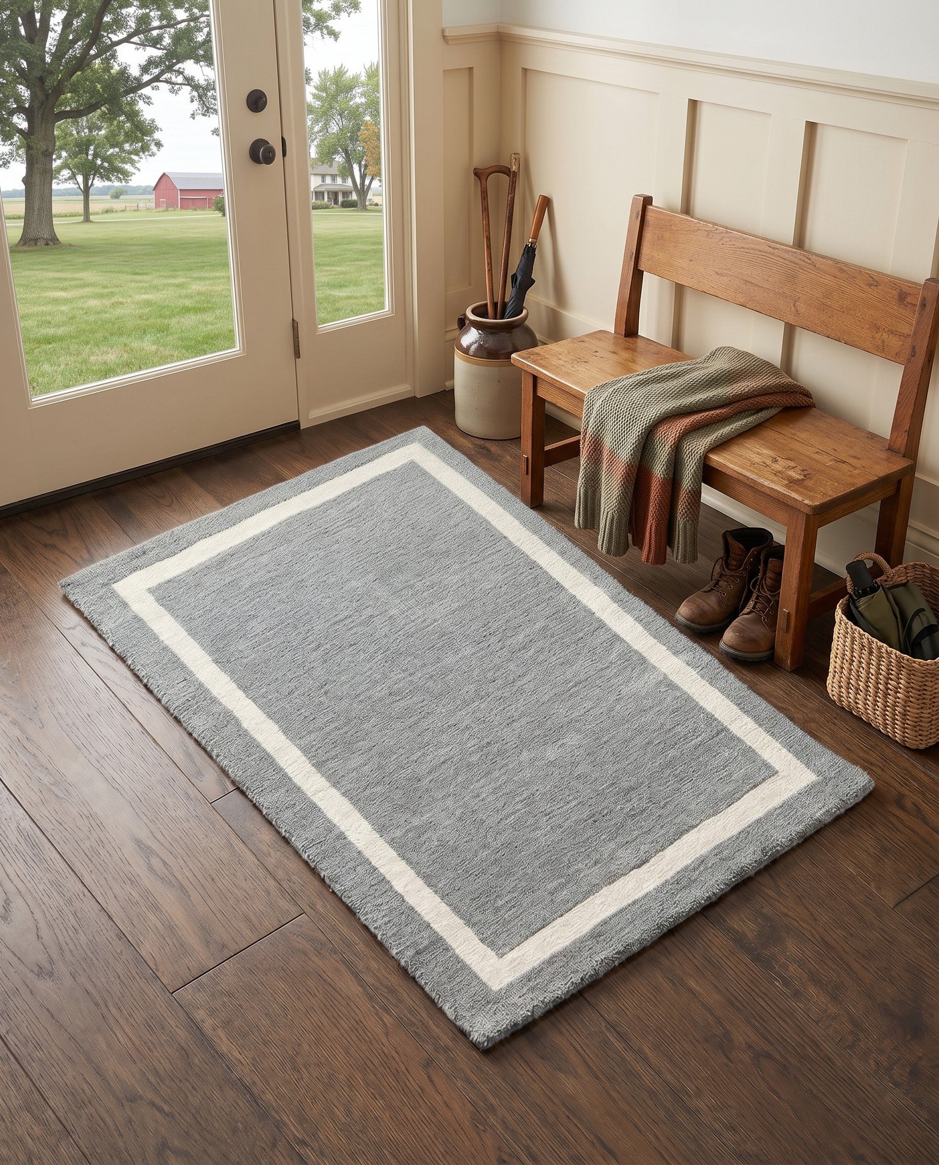 2' 2 x 3' 1 Jill Zarin Border Wool Rug
