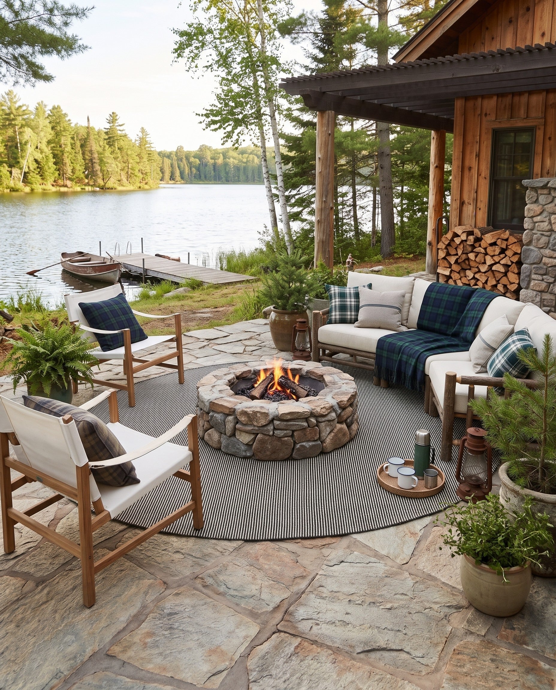 Black Sky Easy-Clean Jill Zarin Palm Springs Indoor / Outdoor Round Rug