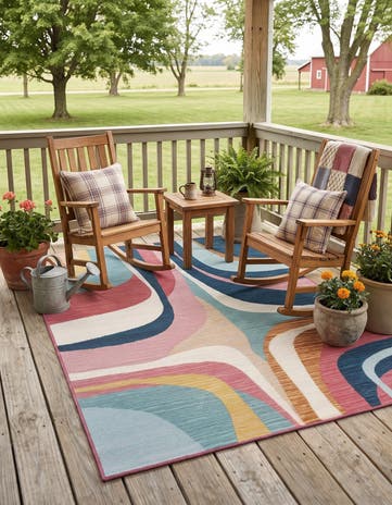 Easy-Clean Modern Indoor / Outdoor Rug