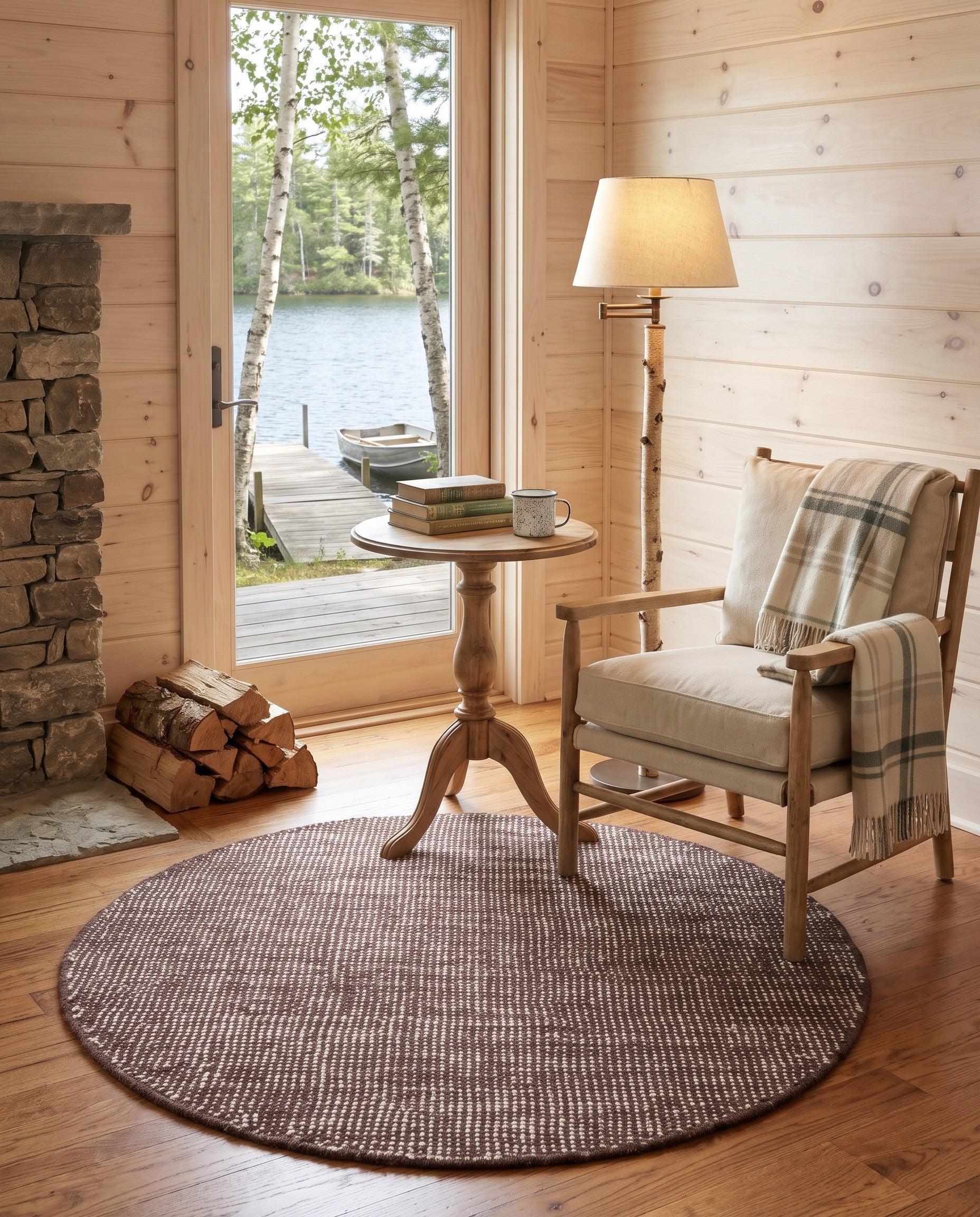3' 1 x 3' 1 Hand Woven Jill Zarin English Manor Wool Round Rug