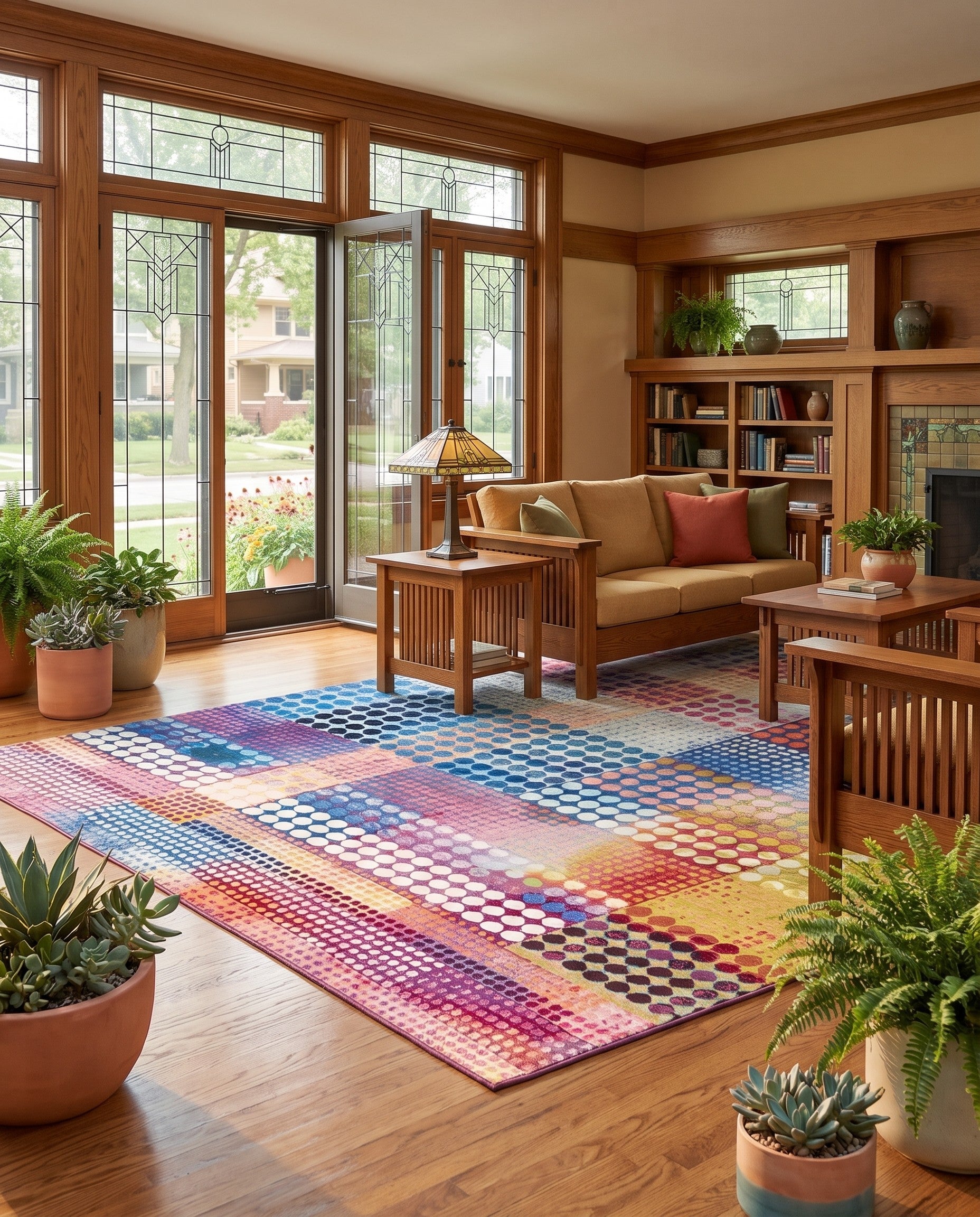 Easy-Clean Modern Indoor / Outdoor Rug