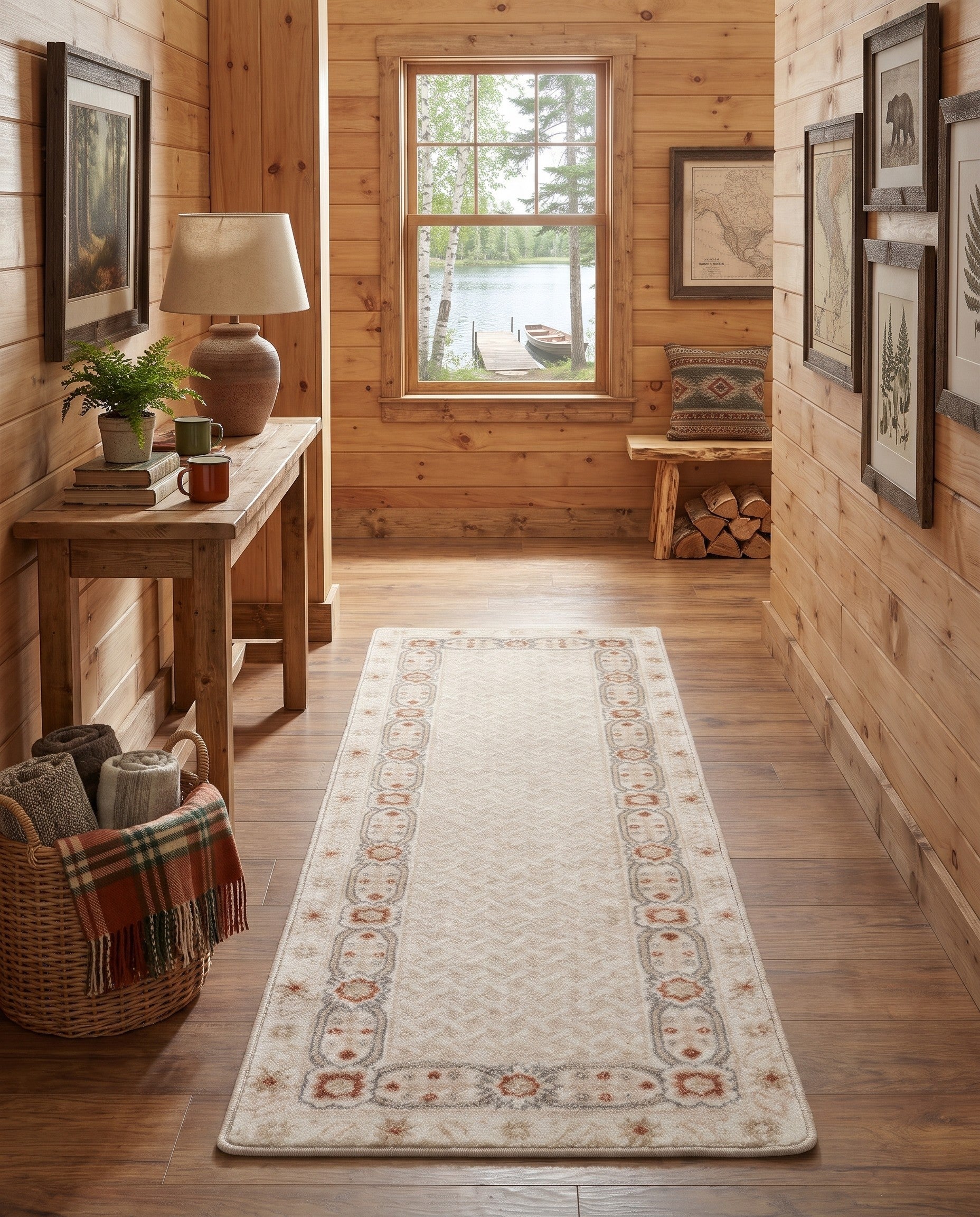 Ivory Charlotte Eugenia Runner Rug