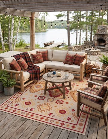 7' 10 x 10' Easy-Clean Baja Indoor / Outdoor Rug
