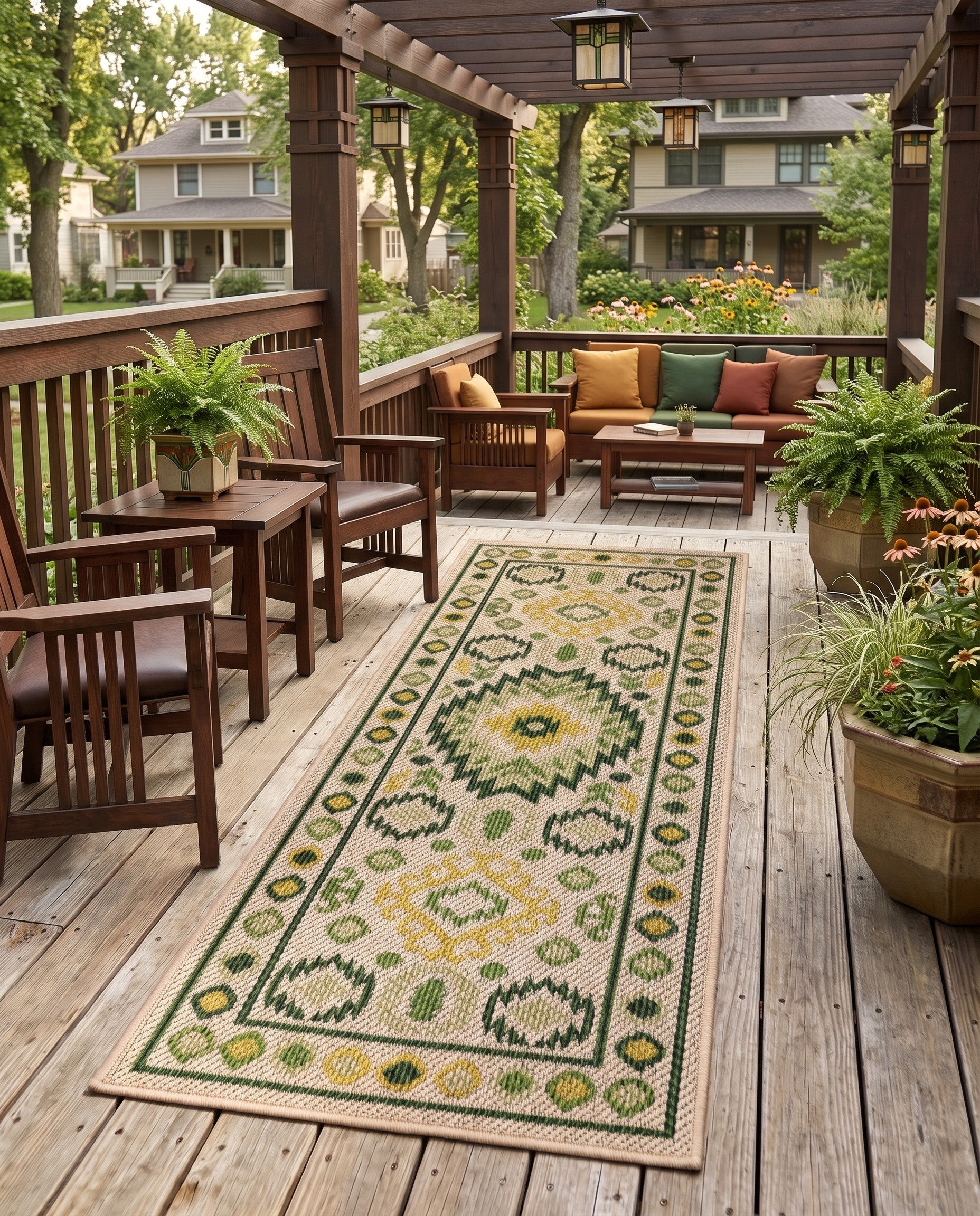 2' x 5' Easy-Clean Baja Indoor / Outdoor Runner Rug
