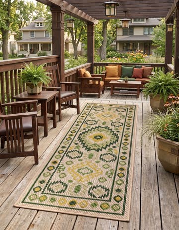 2' x 5' Easy-Clean Baja Indoor / Outdoor Runner Rug
